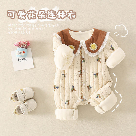 Pijamas Florales de Invierno para Bebé - Image 3