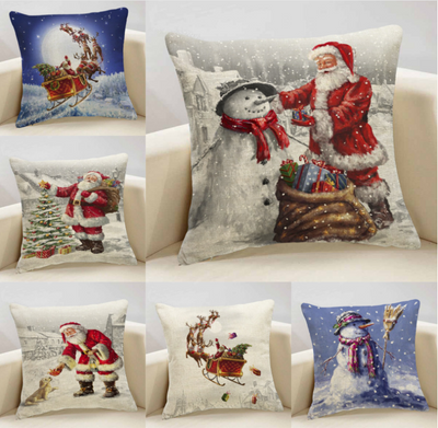 Funda de Almohada Navideña con Diseño de Papá Noel - Image 4