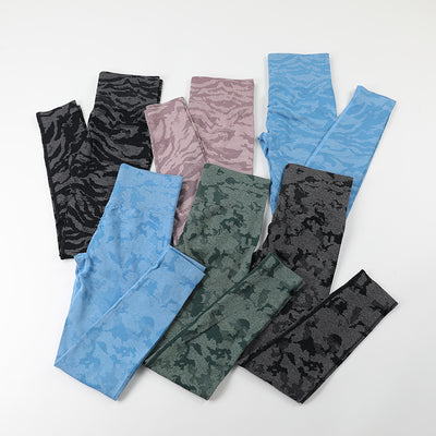 Mallas Yoga Camuflaje Cintura Alta Push Up Deportivas
