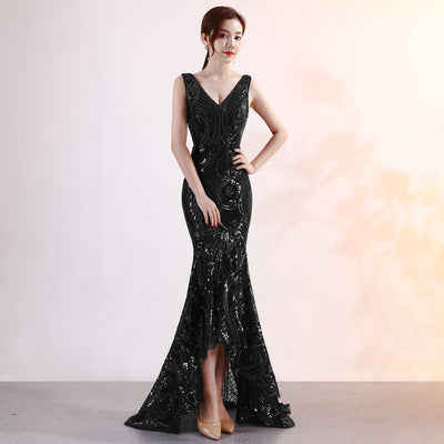 Vestido de Noche Elegante Escote V para Mujer - Diseño Sexy para Fiestas y Eventos - Image 10