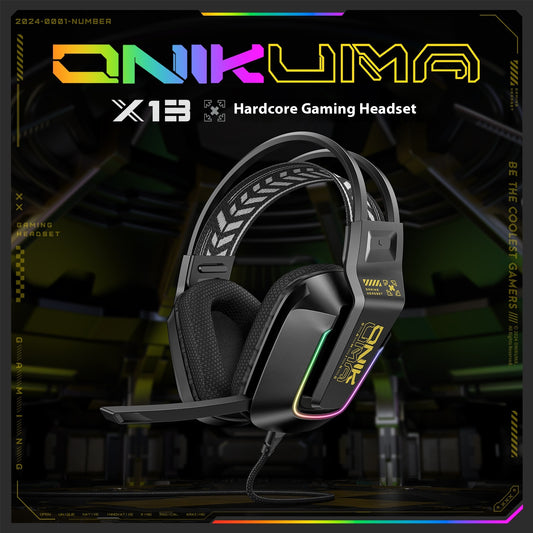 Auriculares Gaming Alámbricos con Luz LED