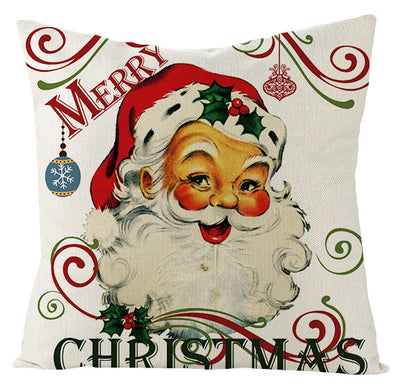 Funda de Almohada Navideña de Algodón y Lino Home Simple - Image 9