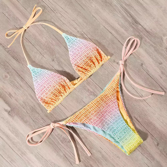 Bikini Estampado Dividido Europeo Americano para Mujer