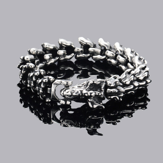 Pulsera Vintage Cabeza de Dragón para Hombre - Acceorio de Poder y Estilo - Image 6