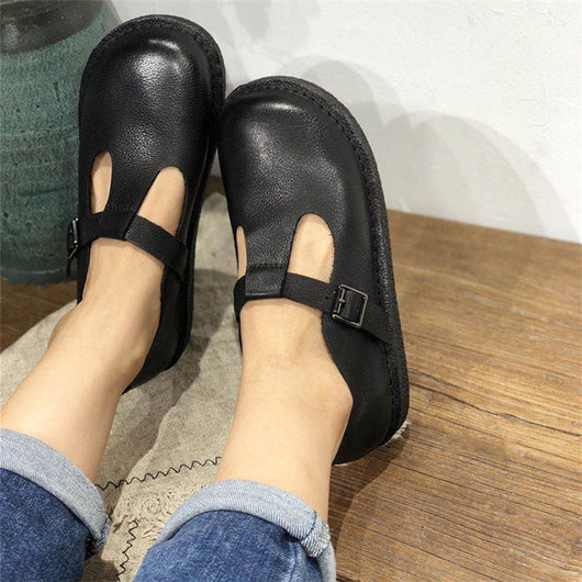 Zapatos Artesanales de Cuero Planos - Comodidad y Estilo - Image 22