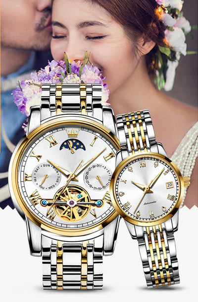Pareja de Relojes Mecánicos Automáticos Sincronizados - Image 4