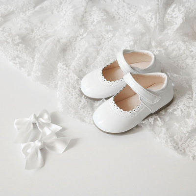 Zapatos de Tacón Bajo para Niñas con Moño - Cuero Elegante Primavera Otoño - Image 3