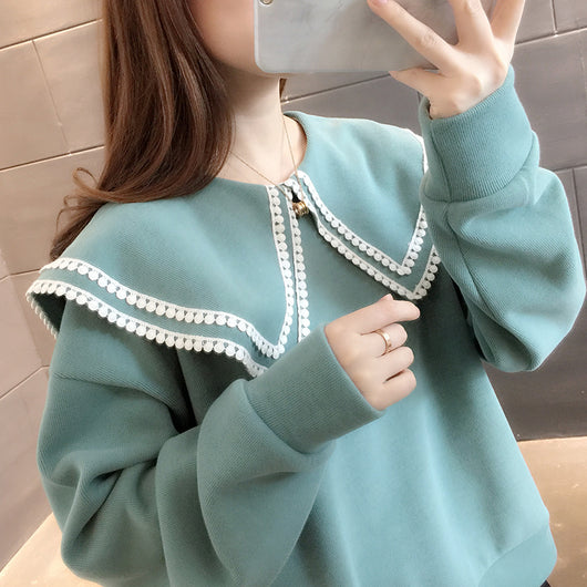 Blusa de Cuello Bebé con Mangas Largas - Tendencia Viral - Image 10