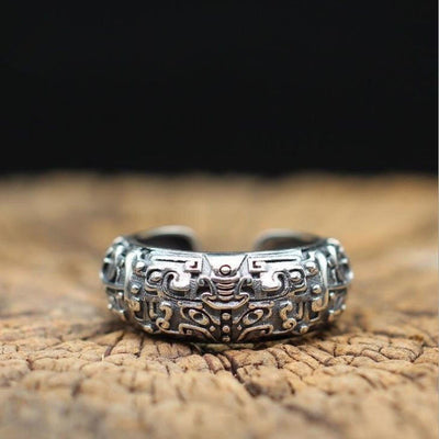 Anillo Ajustable Vintage de Apertura - Diseño Retro Dominante - Image 5