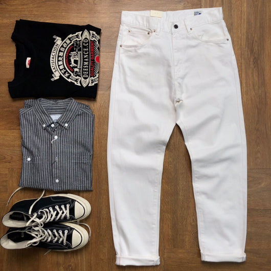 Pantalones Vaqueros Blancos Rectos para Hombre - Casual Moderno - Image 6
