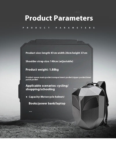 Mochila Impermeable para Casco de Motocicleta con Luz LED - Capacidad Full Face - Image 8