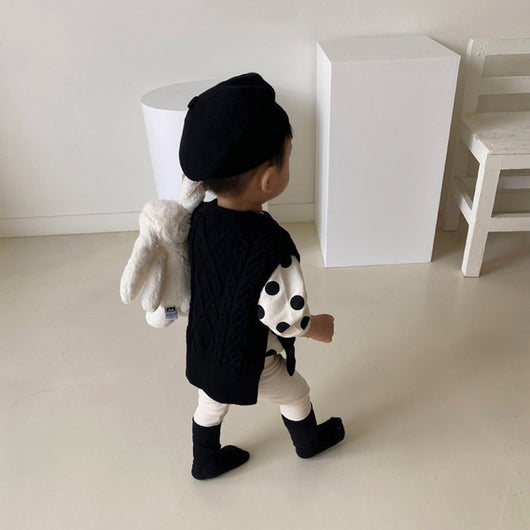 Chaleco Tejido Oversized con Patrón de Lino - Diseño Holgado y Versátil - Image 13
