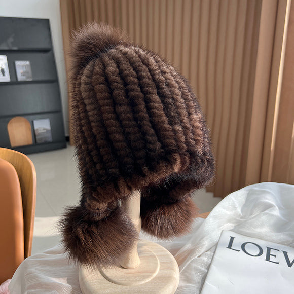 Gorro Térmico de Piel de Visón con Orejeras - Abrigo Invierno Premium