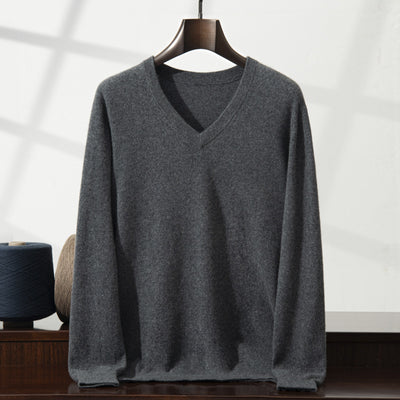 Suéter Minimalista Cuello en V para Hombre - Image 11
