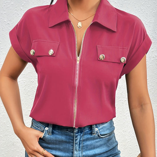 Blusa Elegante con Solapa para Mujer - Image 7