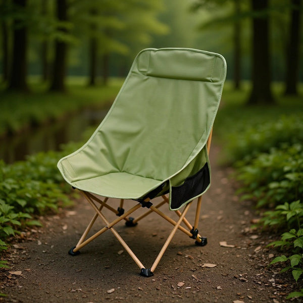 Silla de Camping Plegable con Respaldo Alto - Portátil y Cómoda