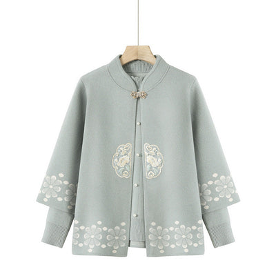 Conjunto de Cardigan y Suéter Tejido para Mujer Madura - Otoño Invierno - Image 15