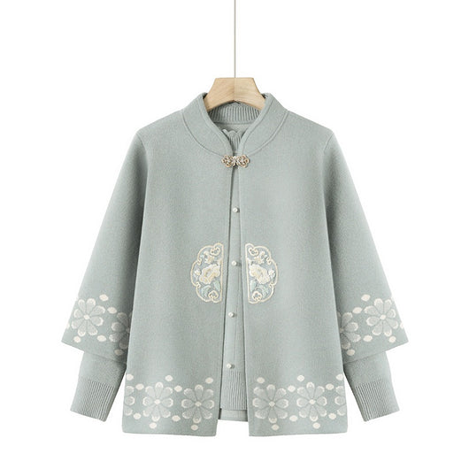 Conjunto de Cardigan y Suéter Tejido para Mujer Madura - Otoño Invierno - Image 15