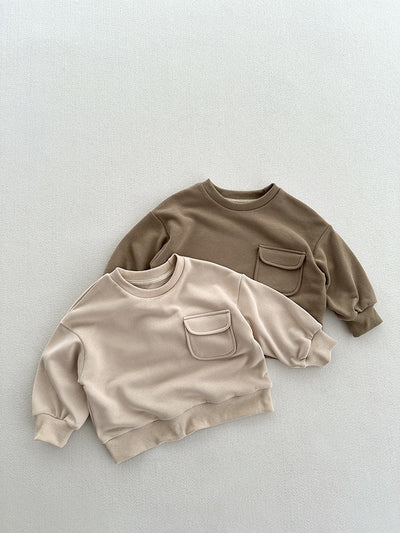 Sudadera Suelta de Color Liso con Bolsillos - Image 21