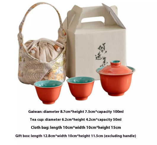 Juego de Té Cerámica Anticalor con Taza Portátil - Set Kung Fu - Image 12
