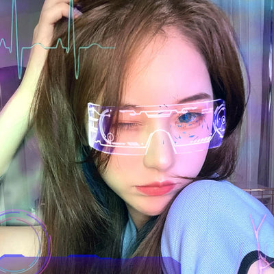 Gafas Futuristas Punk de Tecnología Luminiscente para Fotografía Sci-Fi - Image 16