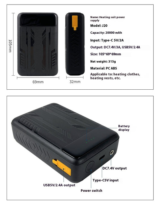 Batería Portátil con Tecnología de Calefacción para Ropa - Image 28