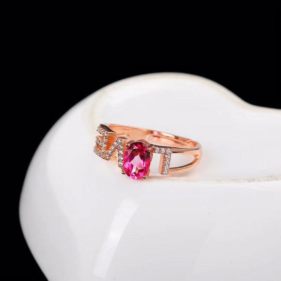 Anillo Ovalado Dos Colores - Carta de Amor para Mujer