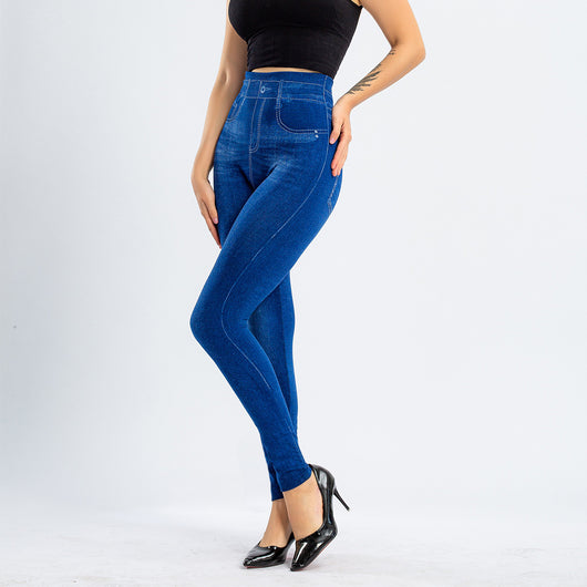 Leggins sin Costuras Estilo Denim con Efecto Levantador - Image 21