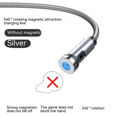 Cable Magnético 3 en 1 de 540° Rotativo - Carga Rápida Android, USB-C y Lightning - Image 19