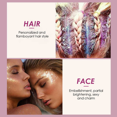Maquillaje Facial y Corporal con Lentejuelas Brillantes - Image 4