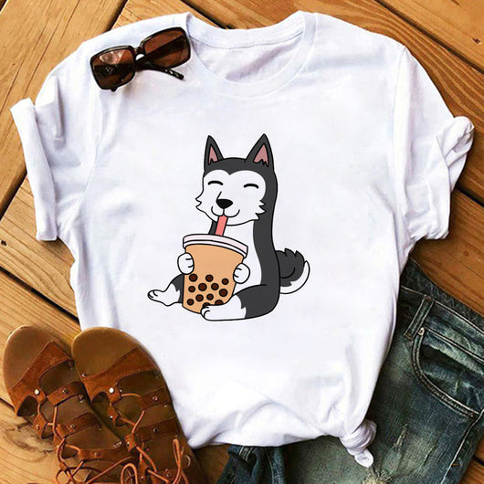 Playera Estampado Té con Leche - Manga Corta para Mujer - Image 14