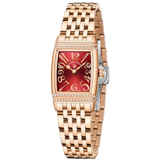 Reloj de Cuarzo para Mujer con Diamantes y Bisel Cuadrado - Image 17