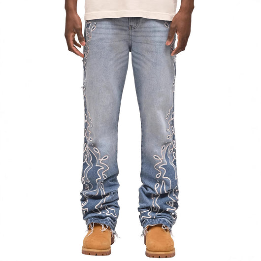 Jeans Anchos para Hombre con Diseño Degradado - Image 3