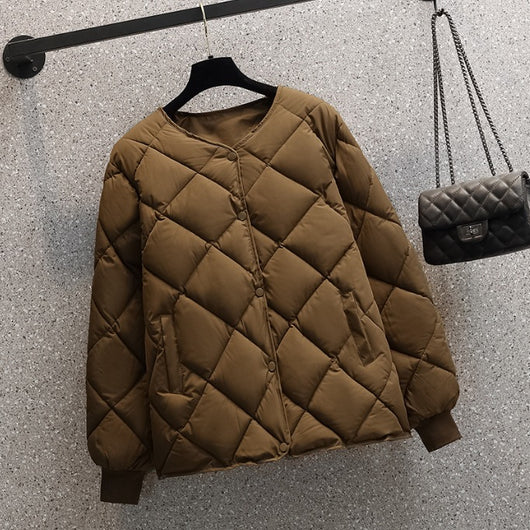 Chaqueta Corta Acolchada para Mujer Estilo Coreano Ligera - Image 7