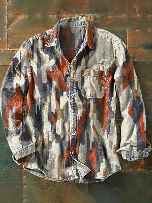 Camisa Retro de Manga Larga para Hombre - Image 11