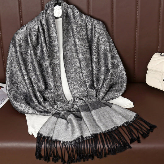 Rebozo Étnico Paisley en Jacquard de Cashemira - Image 8