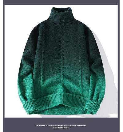 Suéter Tejido Cuello Alto con Degradado de Color para Hombre - Image 11