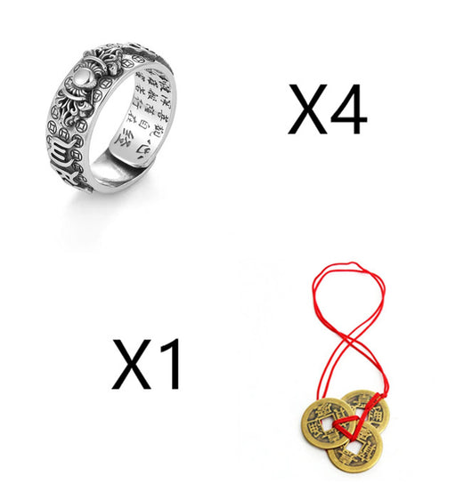 Anillo Pixiu Corazón Sutra Budista - Amuleto de Buena Suerte Unisex - Image 15