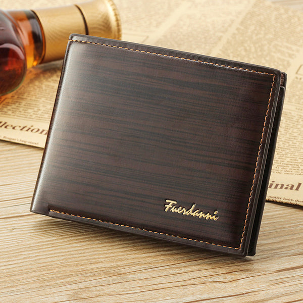 Billetera Corta para Hombre con Acabado Brillante