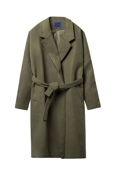 Abrigo de Lana Casual Holgado Cuello Solapa - Largo Medio para Hombre - Image 7