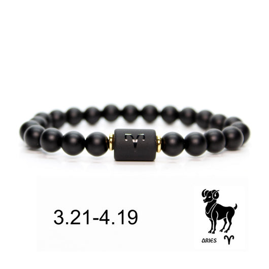 Pulsera de Piedra Natural Ágata Negra Mate para Hombre - Image 10