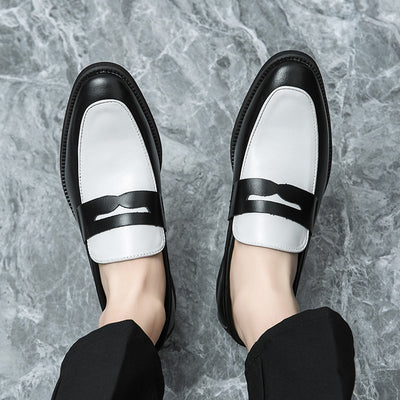 Zapatos Casual de Cuero Estilo Británico-Coreano sin Cordones - Image 3