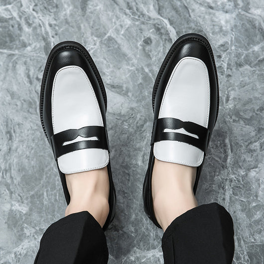 Zapatos Casual de Cuero Estilo Británico-Coreano sin Cordones - Image 3