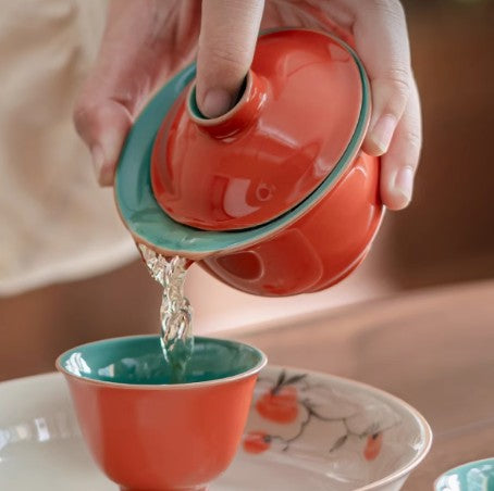 Juego de Té Cerámica Anticalor con Taza Portátil - Set Kung Fu - Image 3