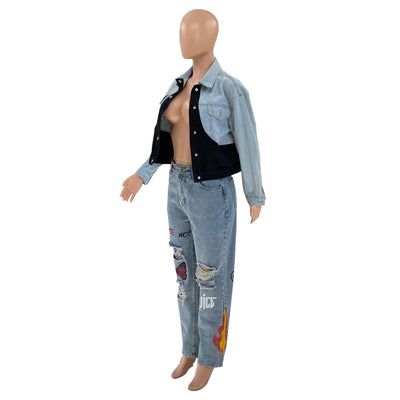Jeans Rotos con Estilo Digital para Mujer - Image 6