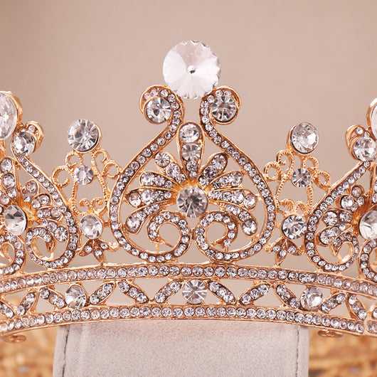 Corona de Princesa con Rhinestones en Forma de Corazón - Accesorio para el Cabello de Lujo - Image 4