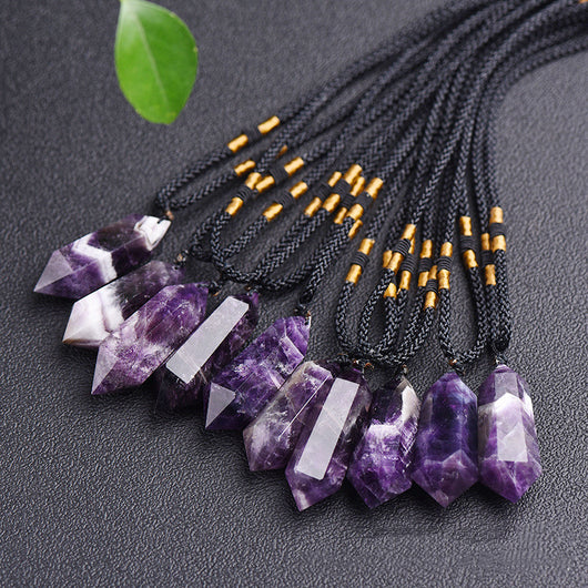 Colgante de Amatista Natural Hexagonal Doble Punta - Image 9