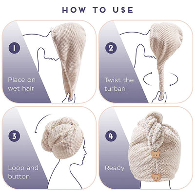 Toalla Secadora de Cabello Coral Piña - Absorbente Rápida - Image 20