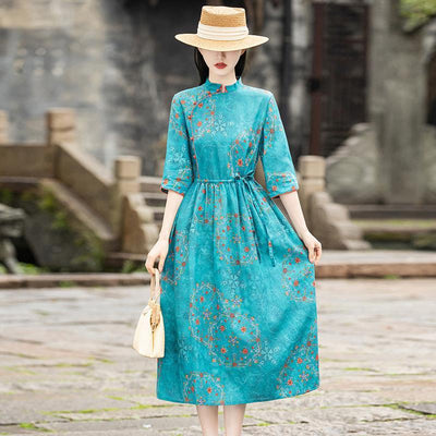 Vestido de Ramio Floral Personalizado para Mujer - Diseño Elegante y Minimalista - Image 3