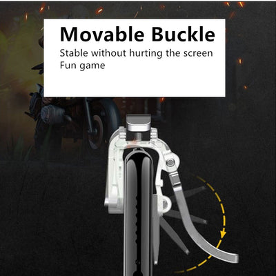Pair of transparent and silver mobile gaming triggers with pistol-grip style levers for smartphone attachment. - Image 5